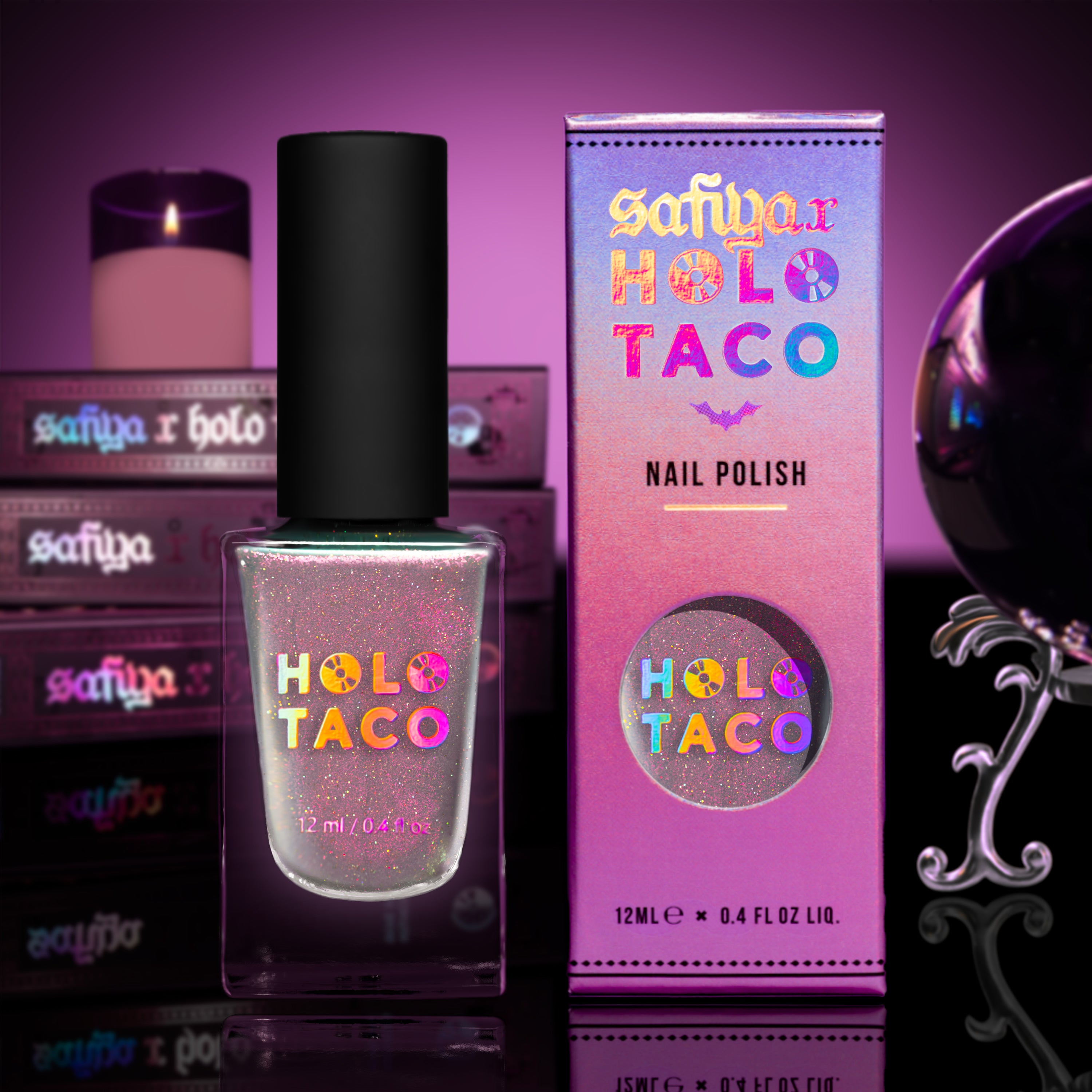 Holo Taco Spirit Fingers Nail Polish Grey Magenta Holographic holo-taco-spirit-fingers-nail-polish-grey-magenta-holographic