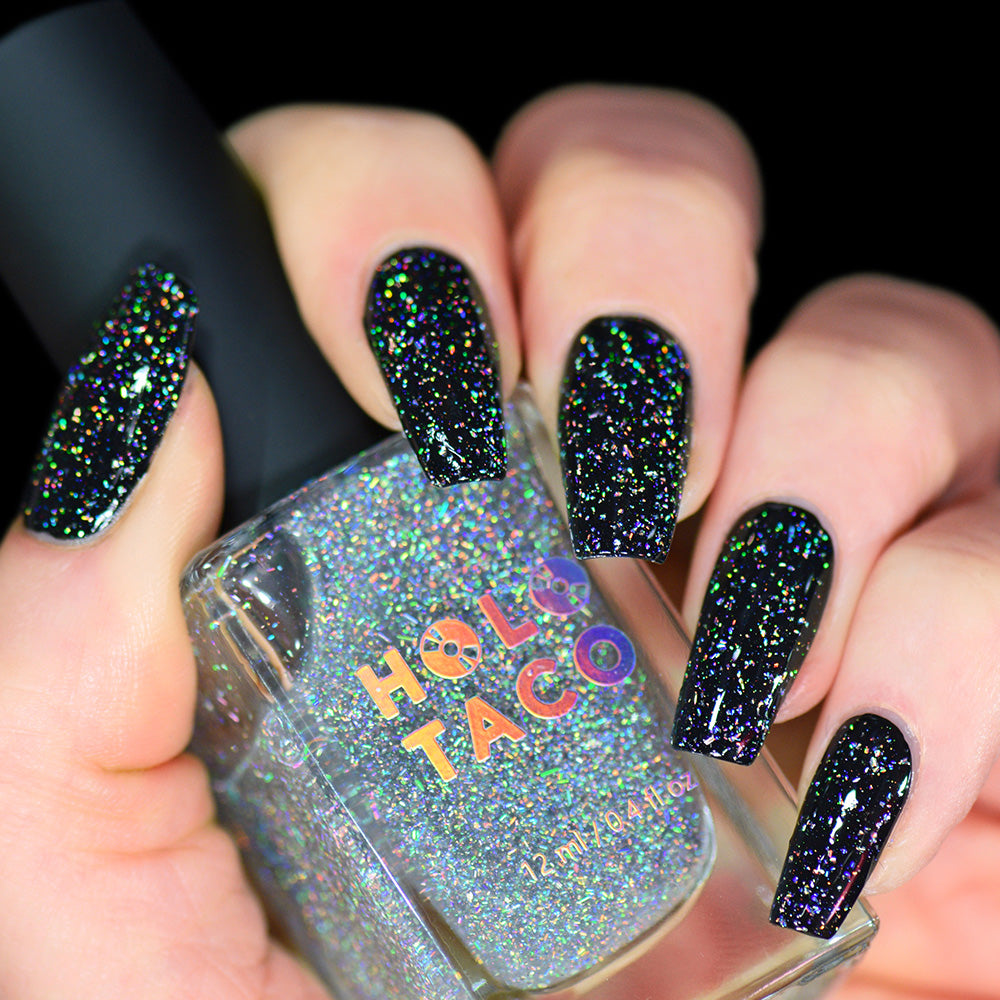 Flakie Holo Taco over One-Coat Black