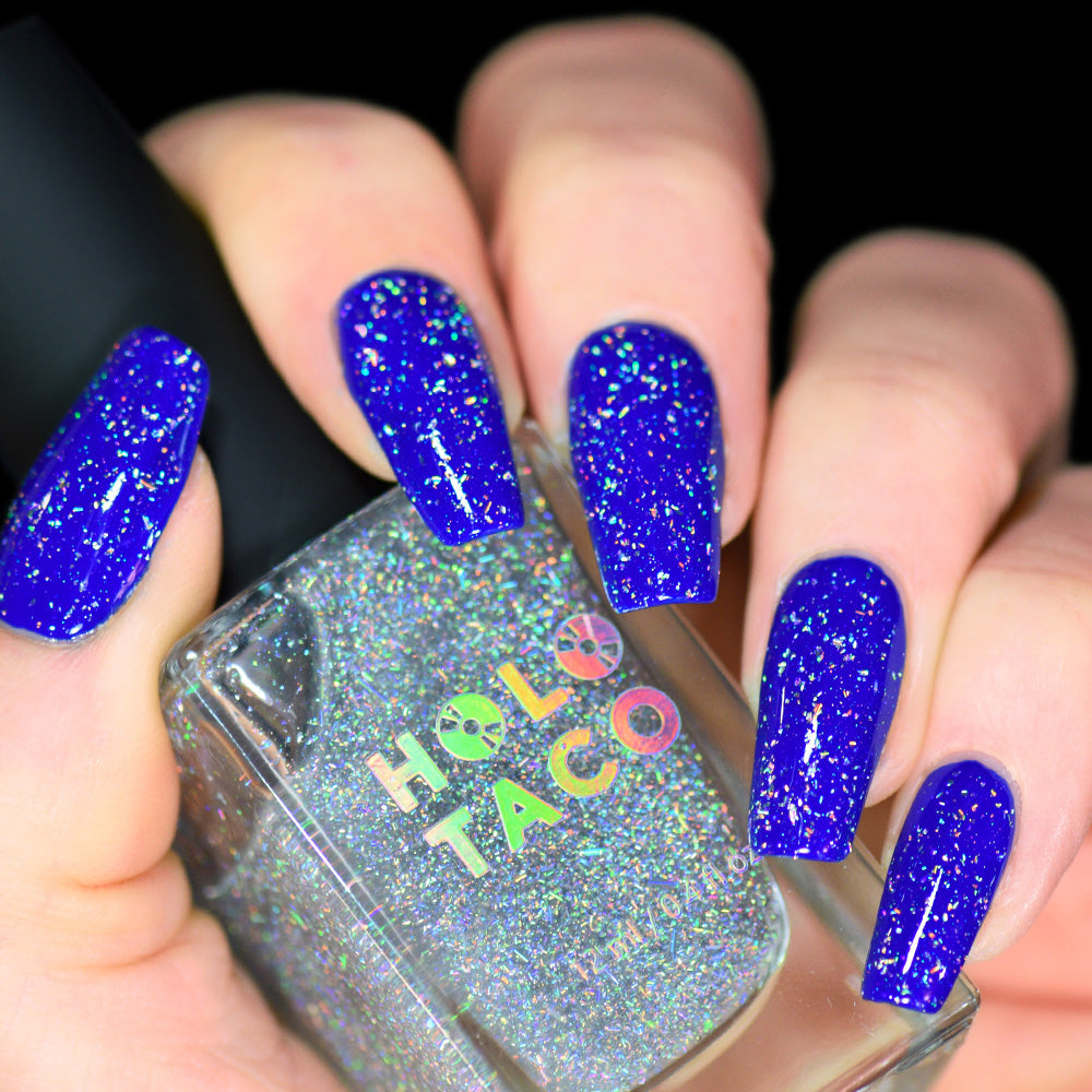 Flakie Holo Taco over Royal-Tea Blue