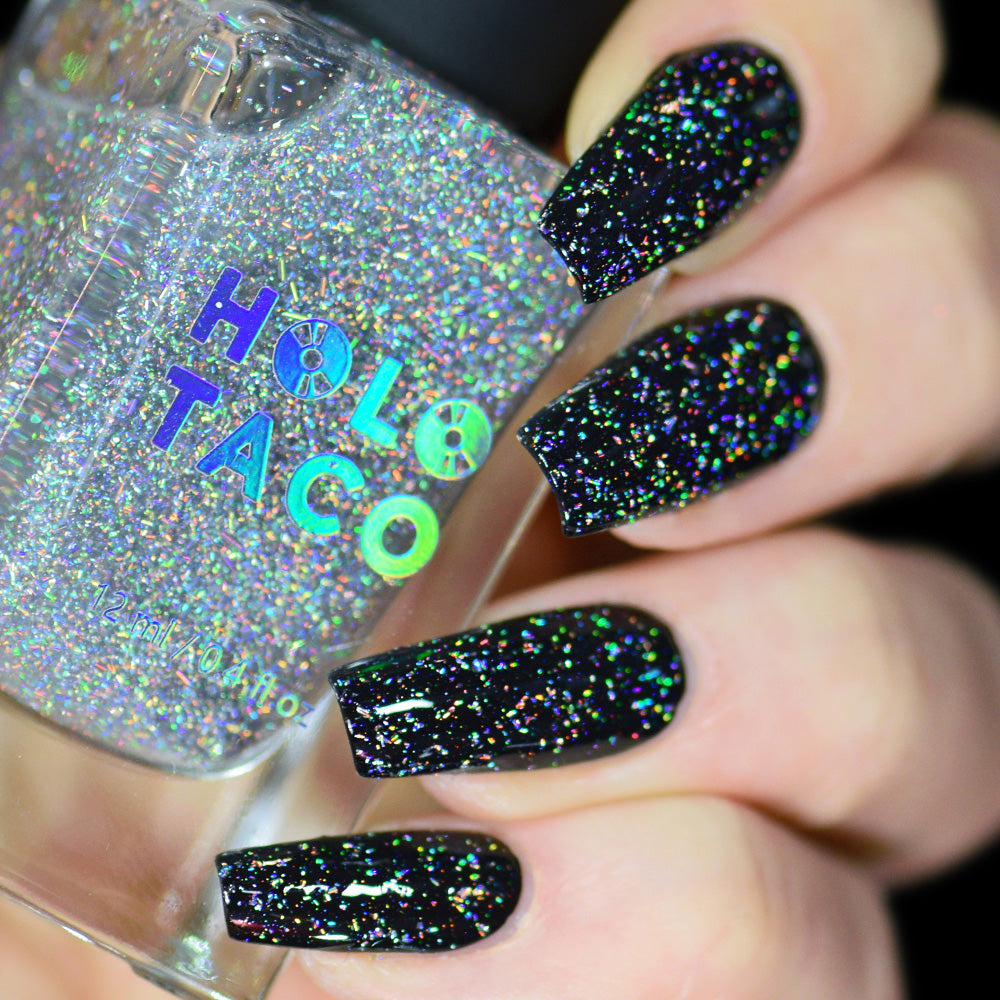 Flakie Holo Taco over One-Coat Black