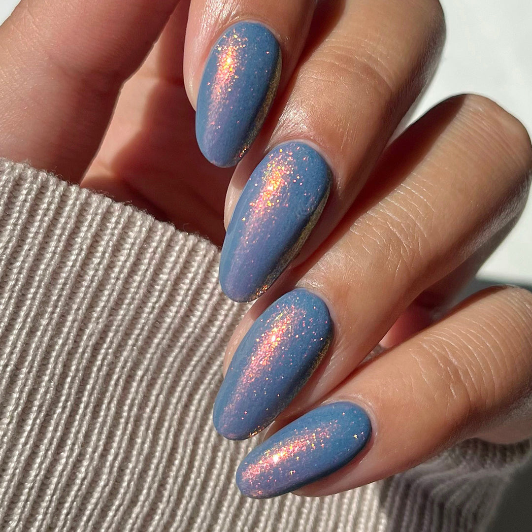 Essie - Toned Down - beautiful slate blue shade | Essie nail polish colors,  Nail colors, Love nails