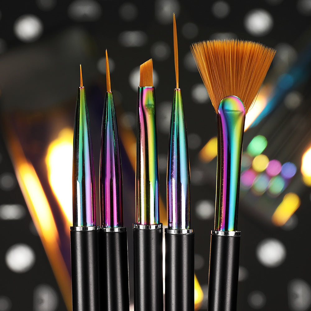 Mua 12 Pcs Pink Nail Brush Set Gel Ombre Gradient Nail Art Brush Set UV Gel  Painting Pen Handle Manicure Nail Art Tip | Tiki