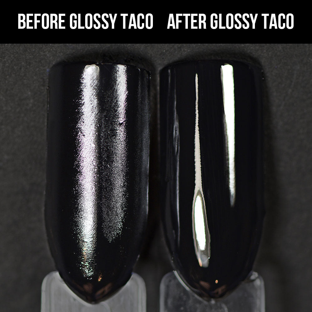 Holo Taco Glossy Taco before and after, over One-Coat Black